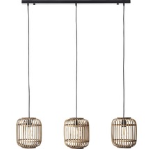 Lustră vintage Woodrow E27 max. 3x60W, maro/natur