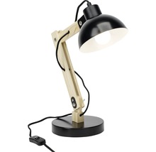 Lampă de birou Moda E27 max. 1x25W, lemn/negru