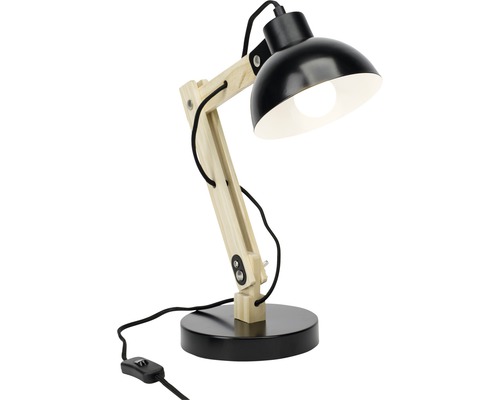 Lampă de birou din lemn și metal