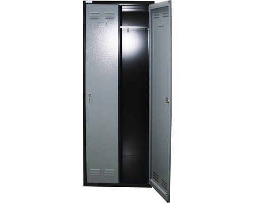 Fișet metalic Küpper 600x1800x480 mm, cu 2 uși 1 poliță și bară de haine