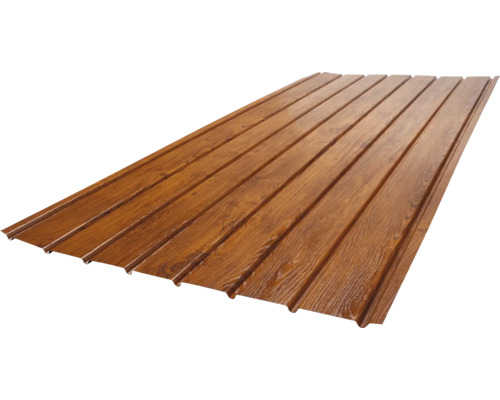 Profil fațadă din plastic cu aspect de lemn