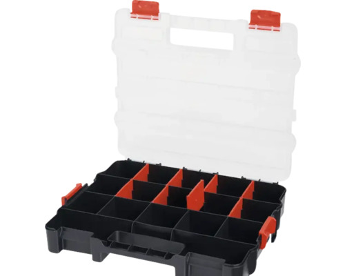 Cutie de sortiment cu compartimente pentru depozitarea pieselor mici