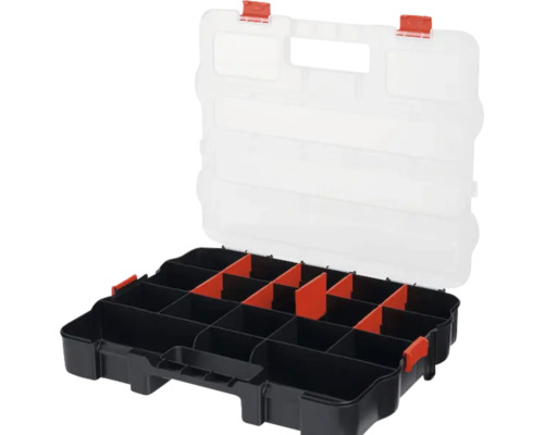 Cutie de sortare deschisă cu compartimente