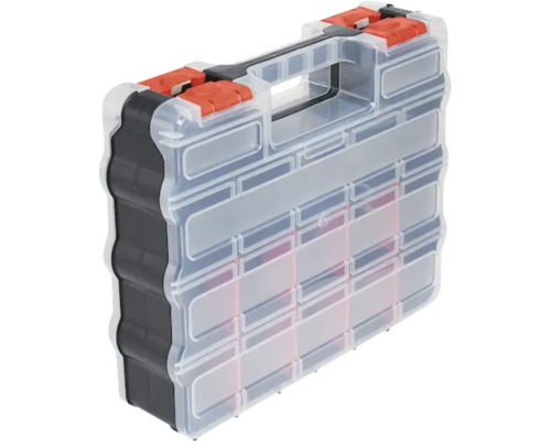 Organizator pentru scule Poly Max Dublu din plastic anti-alunecare negru & roșu 320x270 mm