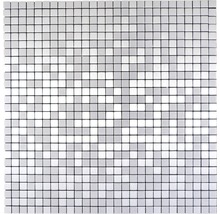 Mozaic aluminiu autoadeziv Quadrat Alu SAM 4AL5S argintiu mat periat 29x29 cm-thumb-0