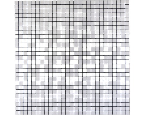 Mozaic aluminiu autoadeziv Quadrat Alu SAM 4AL5S argintiu mat periat 29x29 cm-0