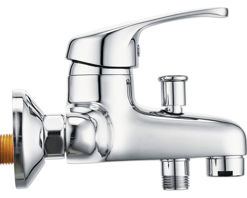 Baterie lucioasă pentru lavoar pentru montare pe perete