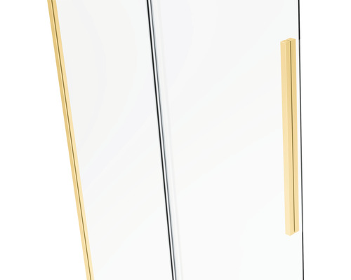 Imagine detaliată a unei cabine de duș cu sticlă și mâner