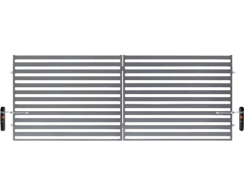Poartă metalică dublă cu automatizare Polbram Florin 150x400 cm antracit Poartă metalică dublă cu bare orizontale