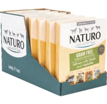 Hrană uscată naturală pentru câini cu somon, cartofi și legume, 7 tăvițe