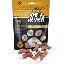 Recompensă pentru câini Pet's Dessert cu oase și pui fără cereale, gluten, lactoză și zahăr 80 g-thumb-0
