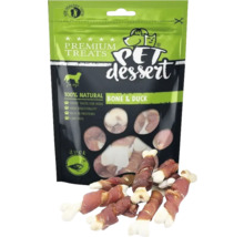 Recompensă pentru câini Pet's Dessert cu oase și rață fără cereale, gluten, lactoză și zahăr 80 g-thumb-0 Recompensă pentru câini Pet's Dessert cu oase și rață fără cereale, gluten, lactoză și zahăr 80 g-thumb-0