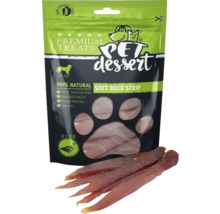 Recompensă pentru câini Pet's Dessert Strips cu rață fără cereale, gluten, lactoză și zahăr 80 g-thumb-0 Recompensă pentru câini Pet's Dessert Strips cu rață fără cereale, gluten, lactoză și zahăr 80 g-thumb-0