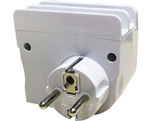 Adaptor priză cu împământare alb