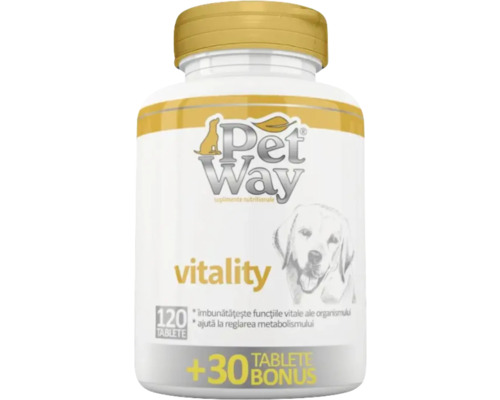 Supliment nutritiv pentru câini PetWay creșterea imunității și vitalității 120 tablete+30 tablete