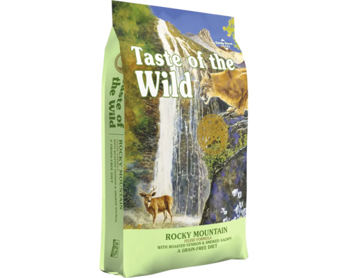 Hrană uscată pentru pisici Taste of the Wild Rocky Mountain cu vânat și somon afumat fără cereale, gluten și lactoză 2 kg