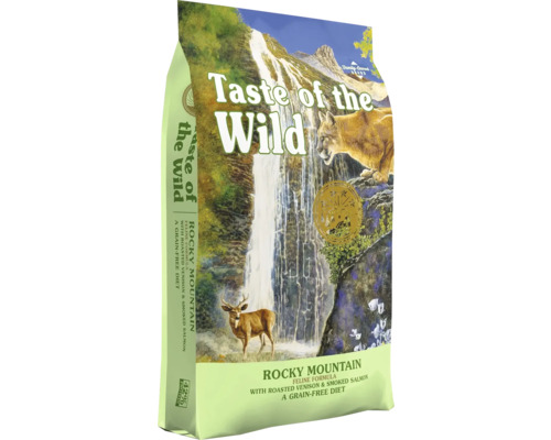 Hrană uscată pentru pisici Taste of the Wild Rocky Mountain cu vânat și somon afumat fără cereale, gluten și lactoză 6,6 kg