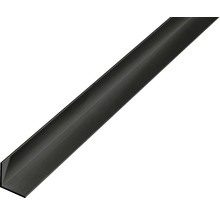 Cornier aluminiu Alberts 20x20x1 mm, lungime 1m, negru, eloxat-thumb-0