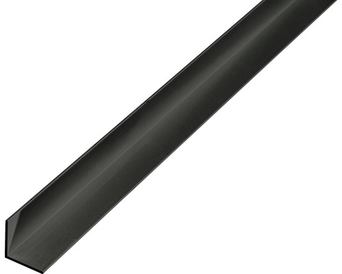 Cornier aluminiu Alberts 20x20x1 mm, lungime 1m, negru, eloxat