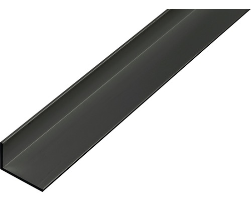 Cornier aluminiu Alberts 20x10x1 mm, lungime 1m, negru, eloxat