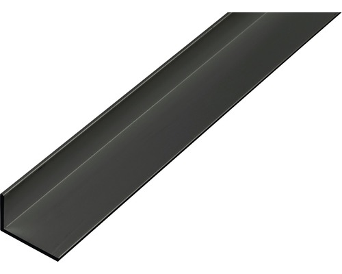 Cornier aluminiu Alberts 20x10x1 mm, lungime 1m, negru, eloxat Profil unghiular din metal