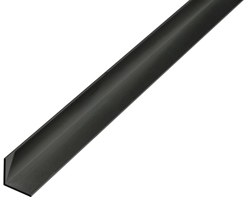 Cornier aluminiu Alberts 20x20x1 mm, lungime 2m, negru Profil unghiular din metal