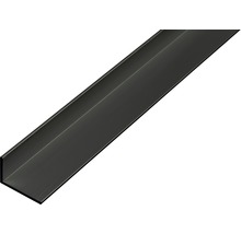 Cornier aluminiu Alberts 20x10x1 mm, lungime 2m, negru, eloxat-thumb-0