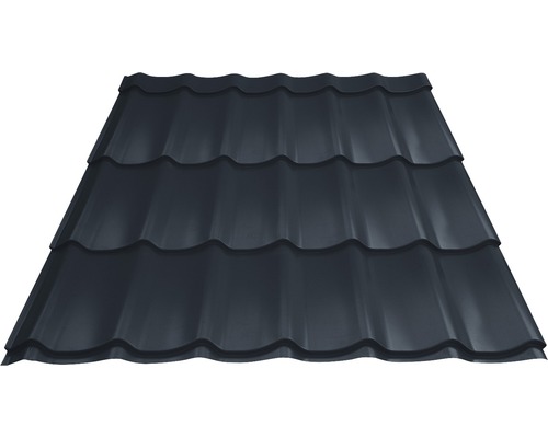 Țiglă metalică Bravo 1200x2900x0,45 mm gri antracit RAL 7016 Țiglă metalică Bravo 1200x2900x0,45 mm gri antracit RAL 7016