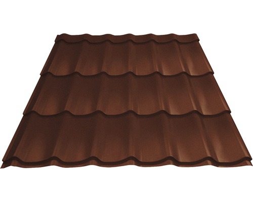 Țiglă metalică PRECIT 1200x2550x0,4 mm brun ciocolată mat RAL 8017 Țiglă metalică maro