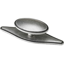 Buton metalic pentru mobilă cu formă eliptică