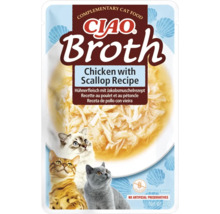Ciao Broth supă de pui cu rețetă de scoici Saint Jacques, hrană complementară pentru pisici, 40 grame