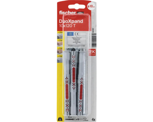 Dibluri Fischer DuoXpand 10x120 T, pachet de patru