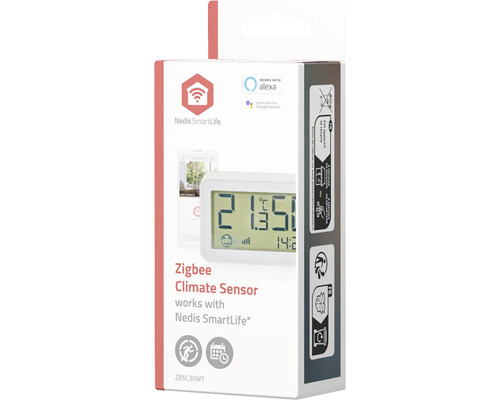 Ambalajul unui senzor climatic Zigbee pentru Nedis SmartLife