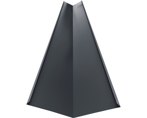Dolie PRECIT pentru țiglă metalică 0,4x345x2000 mm gri mat Finisaj de acoperiș pentru colțuri exterioare