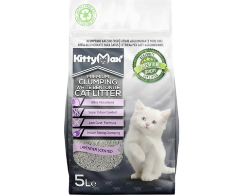 Așternut igienic pentru litieră pisici Premium KittyMax lavandă 5 l