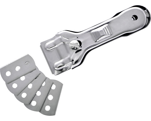 Racletă de sticlă din metal cu lame de rezervă