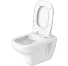 Vas WC suspendat cu spălare profundă, cu margine de spălare deschisă și capac de WC