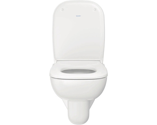 WC suspendat cu spălare profundă, cu margine deschisă de spălare și capac de WC