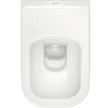 WC ceramic cu montaj suspendat, cu spălare profundă și logo Duravit