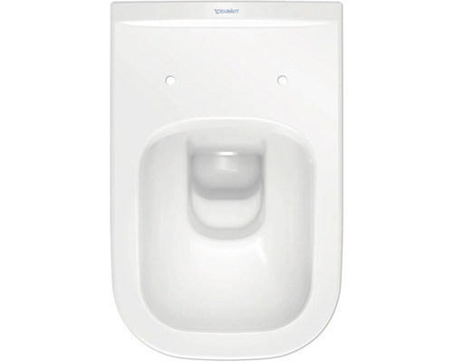 WC ceramic cu montaj suspendat, cu spălare profundă și logo Duravit