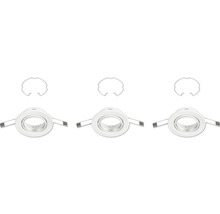 Spoturi LED încastrate Ring GU10 max. 1x35W Ø86 mm, albe, pachet 3 bucăți-thumb-0 Spoturi LED încastrate Ring GU10 max. 1x35W Ø86 mm, albe, pachet 3 bucăți-thumb-0