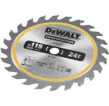 Disc circular DeWalt Construction cu diametrul de 115 milimetri și 24 de dinți