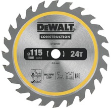 Pânză de ferăstrău DeWalt, diametru 115 mm, 24 de dinți