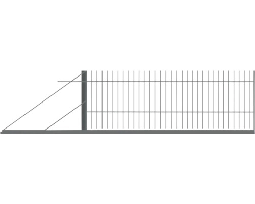 Poartă culisantă automatizată Polbram Moreni 150x400 cm deschidere stânga antracit