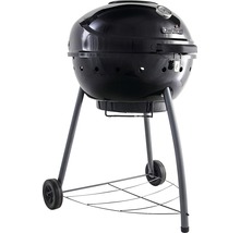 Grătar sferic cu termometru și spațiu de depozitare