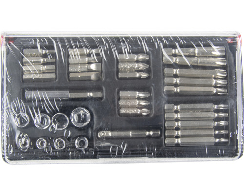 Set de biți și chei tubulare în cutie de depozitare