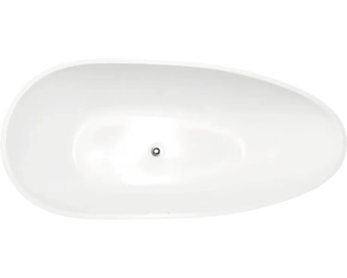 Cadă de baie ovală freestanding Egg Elegant 80x170x60 cm acril alb/gri