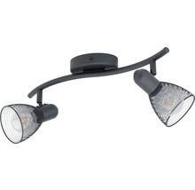 Șină spoturi Carovigno E14 max. 2x40W, negru-thumb-0
