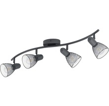 Lumină de plafon cu patru spoturi și abajur metalic