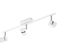 Șină spoturi Vergiano GU10 3x5W, becuri LED incluse, alb/nichel satinat-thumb-0